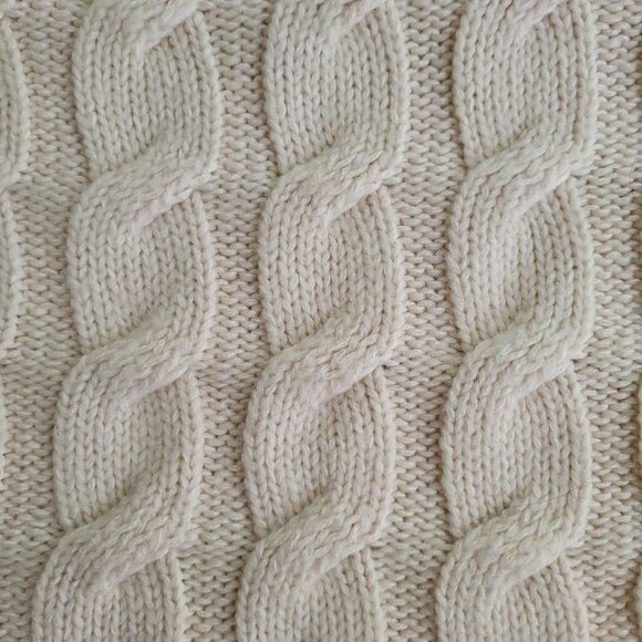 GAP Cream Cable-Knit Turtleneck Sweater, Size M - Picture 7 of 13